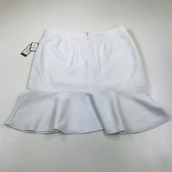 Nine West Ivory Jacquard Flounce Skirt - Size14 - Picture 2 of 7